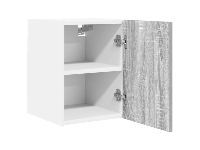 Meuble de rangement, armoire suspendue gris sonoma et blanc 30x31x40cm - Conforama E