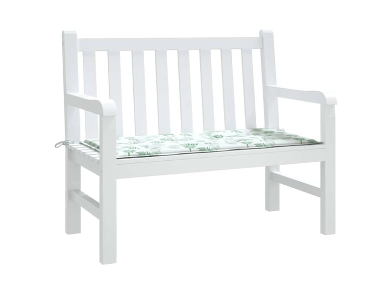  Coussin de banc de jardin, coussin d'assise motif de feuilles 100x50x3 cm cf52746  - Conforama C