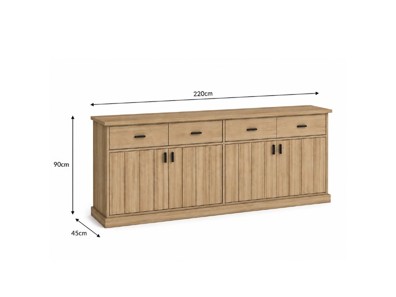 Buffet de salle à manger moderne en bois 220cm teodora - Conforama R