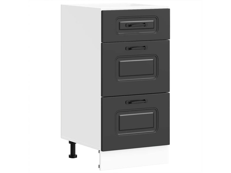  Meuble de rangement, meuble bas de cuisine bois d'ingénierie noir shl9890  - Conforama A
