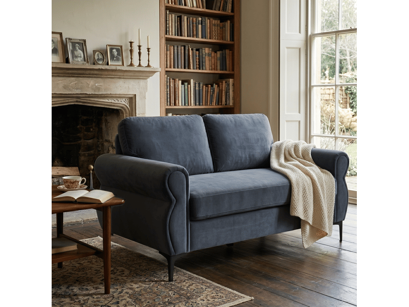  Canapé 2 places ulevr fixe 173,5 cm gris foncé, ressorts ensachés et housses amovibles  - Conforama E