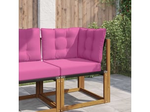 Coussin de canapé d'extérieur, coussin de chaise polyester rose 50,5 x 50,5 cm cf54135