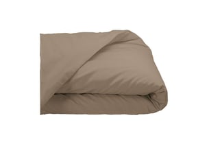 Housse de couette percale de coton sensei - taupe - 140x200