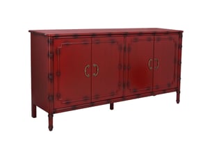 Buffet en bois rouge 178,5x45,5x89 cm h
