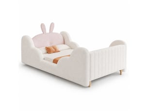 Lit simple 90x200 cm MEULVA   coloris blanc