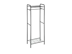 Portant à vêtements avec tringle et rangement chaussures 166 x 60,5 x 38 cm en métal noir 13_0005863