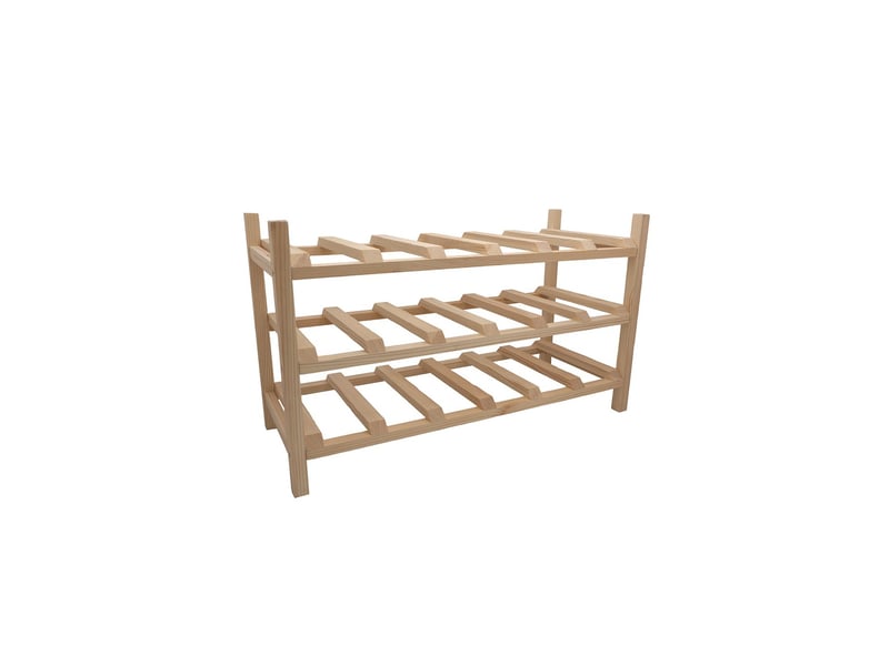  Range-bouteilles 18 bouteilles en bois 62,5 x 25 x 37,5 cm 62848 - Conforama A