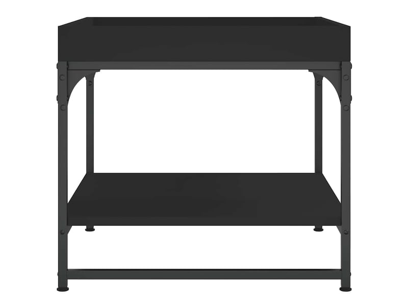  Table basse | table de salon noir 49,5x49,5x45 cm bois d'ingénierie  - Conforama E