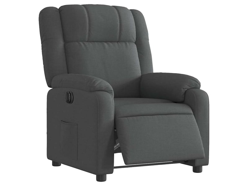 Fauteuil inclinable électrique, fauteuil relax salon gris foncé tissu shl86426 - Conforama C