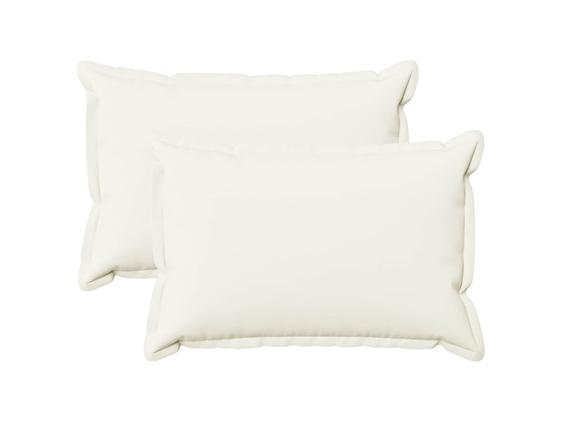  Lot de 2 coussins avec oreiller, coussins décoratifs houten blanc lin synthétique cf51124  - Conforama B