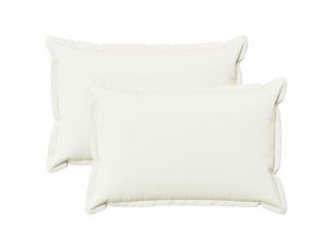 Lot de 2 coussins avec oreiller, coussins décoratifs houten blanc lin synthétique cf51124