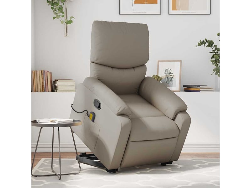  Fauteuil inclinable de massage cappuccino similicuir shl46605  - Conforama B
