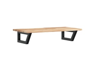 Étagère de vasque | étagère murale acier et bois massif d'acacia shl6366