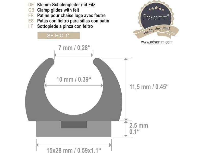  Lot de 16 patins en feutre autocollants noirs 9-10 mm, protecteurs ronds pour chaises en acier  - Conforama A