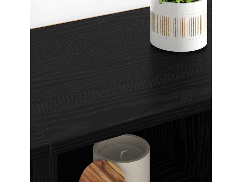  Buffet - bahut - meuble de rangements 2 pc chêne noir 60 x 35 x 70 cm bois d'ingénierie  - Conforama D