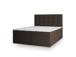 Lit avec rangement 140x200 cm <strong>MASSENO</strong> <strong></strong> coloris marron