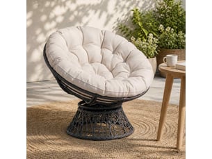 Coussin de chaise papasan, coussin d'assise vianen 100 % polyester blanc cf54224