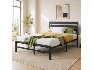 Lit coffre 140x200 cm <strong>MEULVA</strong>  <strong></strong> coloris noir
