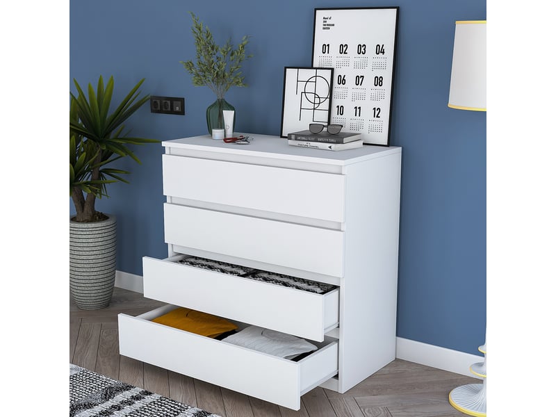 Cassettiera moderne 4 tiroirs gain de place soren  - Conforama B