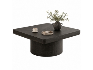 Table basse carré(e) coloris noir <strong>CHICFURN</strong> <strong></strong> - 78 cmx78 cm
