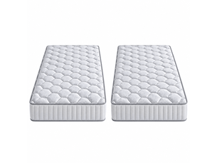 Lot de 2 matelas 80x190 - hauteur 20,5 cm - accueil moelleux - soutien ferme - 5 zones de confort - confort quotidien - mathieu