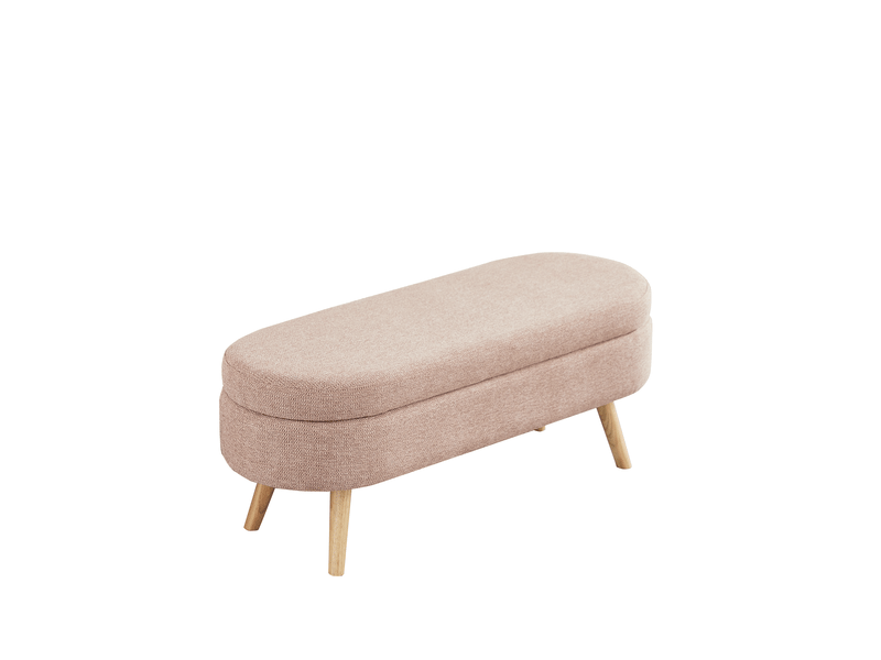  Banc avec coffre de rangement en mdf rose 110 x 40 x 42 cm  - Conforama B