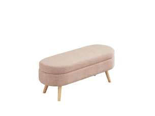 Banc avec coffre de rangement en mdf rose 110 x 40 x 42 cm