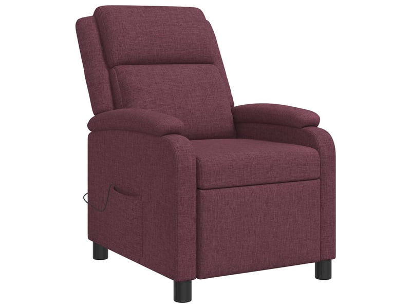  Vidaxl fauteuil de massage inclinable pourpre tissu  - Conforama E