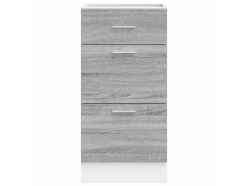 Meuble de rangement, meuble bas de cuisine gris sonoma 40x46x81,5cm bois d'ingénierie - Conforama D