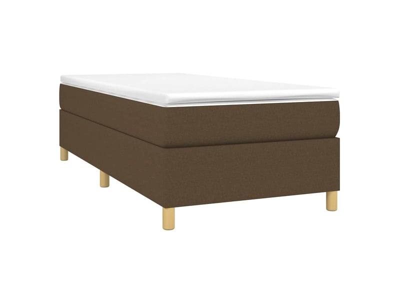  Lit simple- lit adulte -  cadre de lit à lattes marron foncé 80x200 cm tissu  - Conforama B