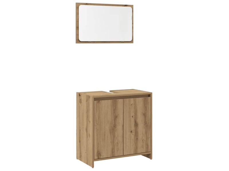  Ensemble de meubles salle de bain 2 pcs bois d'ingénierie cf63917  - Conforama A