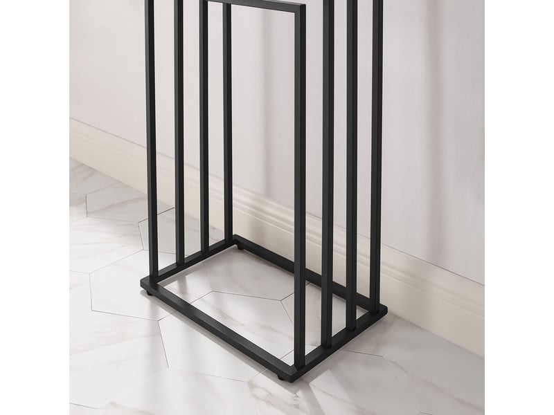  Porte-serviettes industriel à 4 niveaux en acier noir  - Conforama E