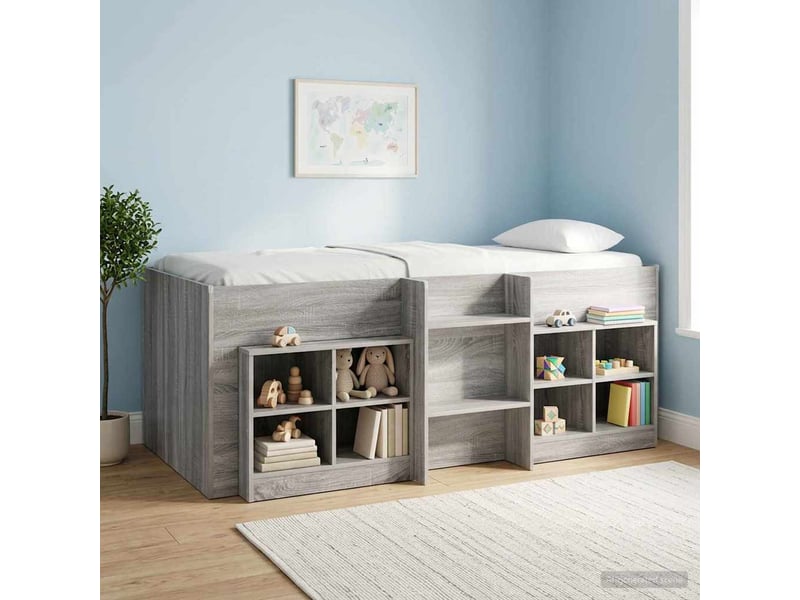  Armoire de lit 2 pièces sonoma gris 66x33x48 cm  - Conforama C