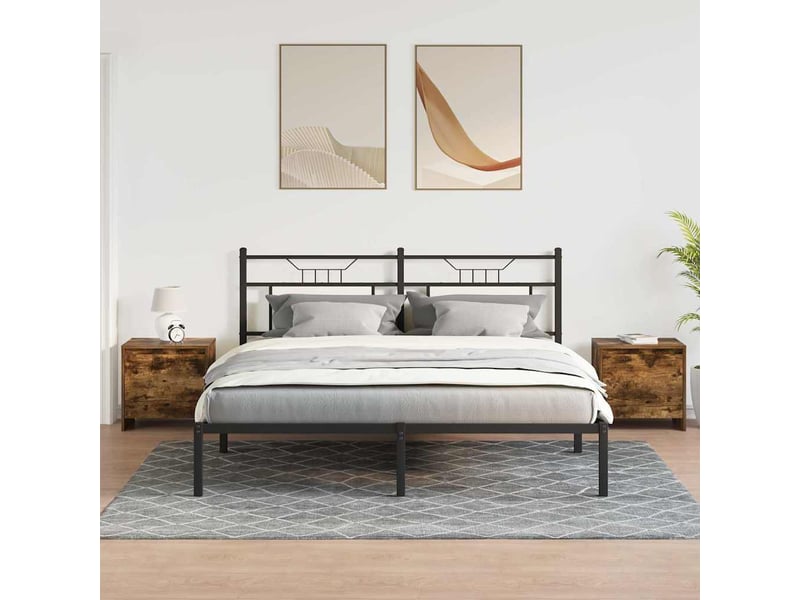  Lot de 2 tables de chevet - cabinet de chevet - table de nuit chêne fumé 45x34x44,5 cm bois ingénierie  - Conforama B