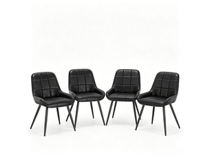 Chaises élégance lot de 4, salon, cuisine, bureau, assise haute rembourrée et fonctionnelle