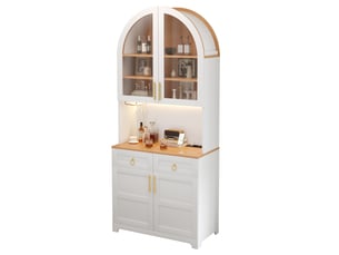 Buffet 4 porte(s) 2 tiroir(s) Fay Lum - 80 cm coloris blanc