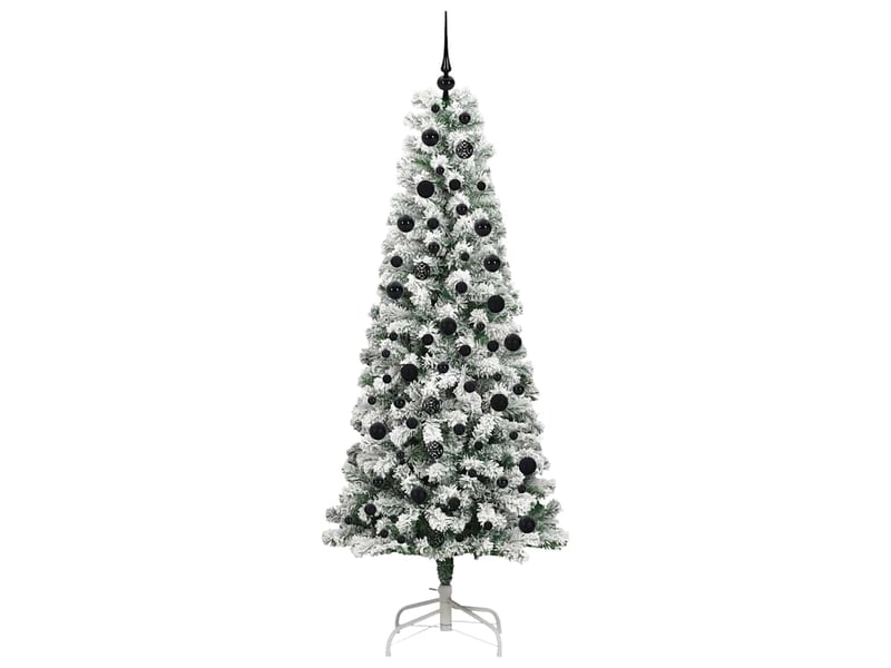  Sapin de noël, arbre de noël artificiel à branches articulées vert et blanc cf61114  - Conforama D