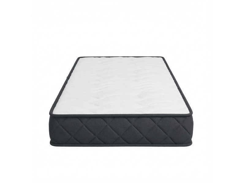  Matelas une place 90x190 cm blanc et gris, polyester et mousse à mémoire de forme, épaisseur 20 cm  - Conforama A