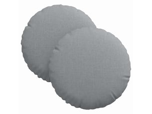 Lot de 2 coussins de siège, coussins décoratifs tissu gris clair ø30 x 13 cm cf59823