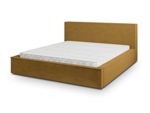 Lit coffre 120x200cm <strong>MASSENO</strong> <strong></strong> coloris jaune