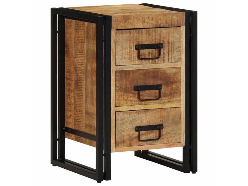  Table de chevet - cabinet de chevet - table de nuit marron 40 x 40 x 59 cm bois de mangue massif  - Conforama A
