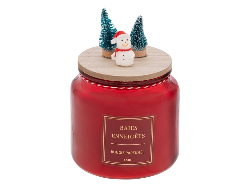  Bougie parfumée couvercle décoré 330g assorti  - Conforama A