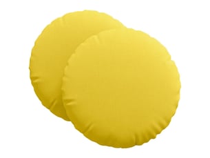 Lot de 2 coussins de siège, coussins décoratifs tissu jaune clair ø60 x 21 cm cf59841