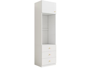 Bibliotheque coloris blanc 2 étagère(s) BEAUNIV - 40 cm x 180 cm