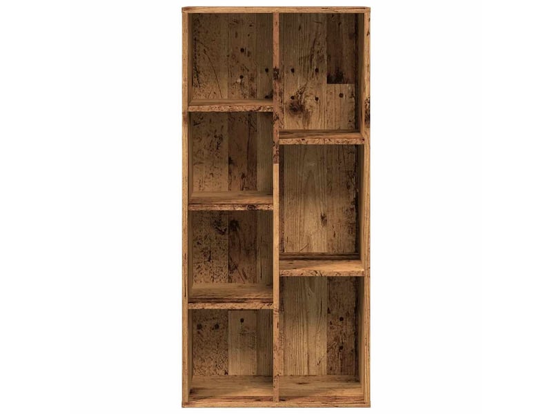  Bibliothèque, meuble de rangement salon vieux bois 50x25x104 cm  - Conforama E
