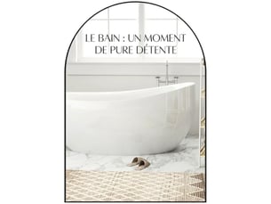 Miroir salle de bain arqué, miroir mural noir 50x70 cadre aluminium