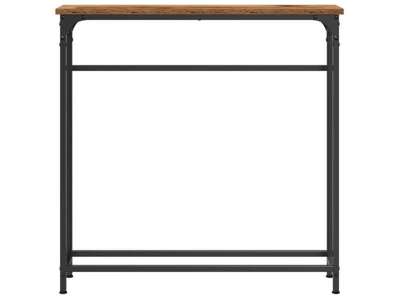  Table console - table d'appoint - table d' entrée bois ancien 75 x 19,5 x 75 cm bois d'ingénierie  - Conforama E