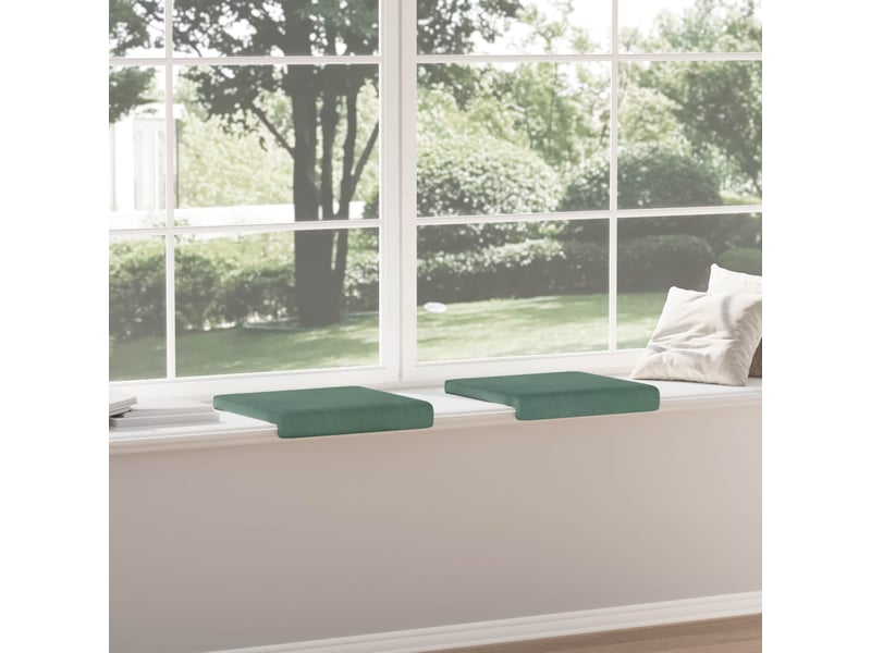  Lot de 2 coussins de banc, coussins d'assise, coussins pour chaisecanapé velours vert mer profondeur 35 cm cf52554  - Conforama D