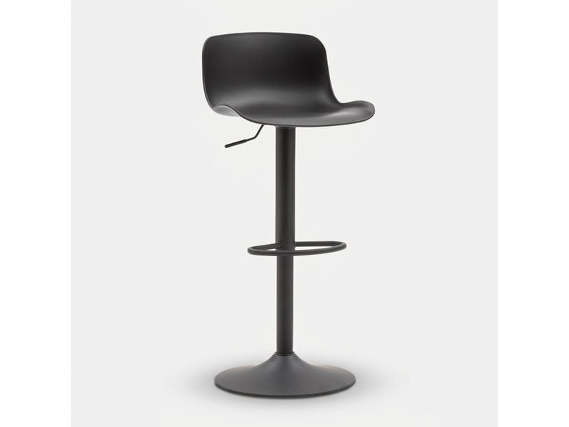  Lot de 2 tabourets de bar hauts pivotants et réglables bora bora - noir  - Conforama C