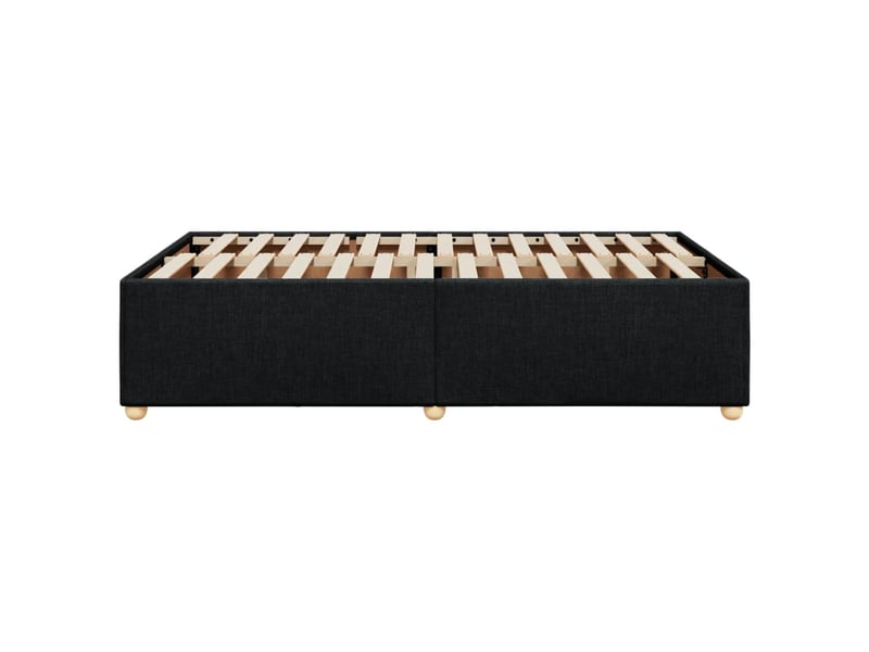  Lit double- lit adulte -  cadre de lit sans matelas noir 120x190 cm tissu  - Conforama D